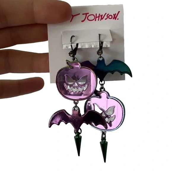 Betsey johnson deals bat earrings